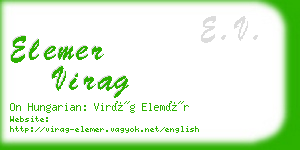 elemer virag business card